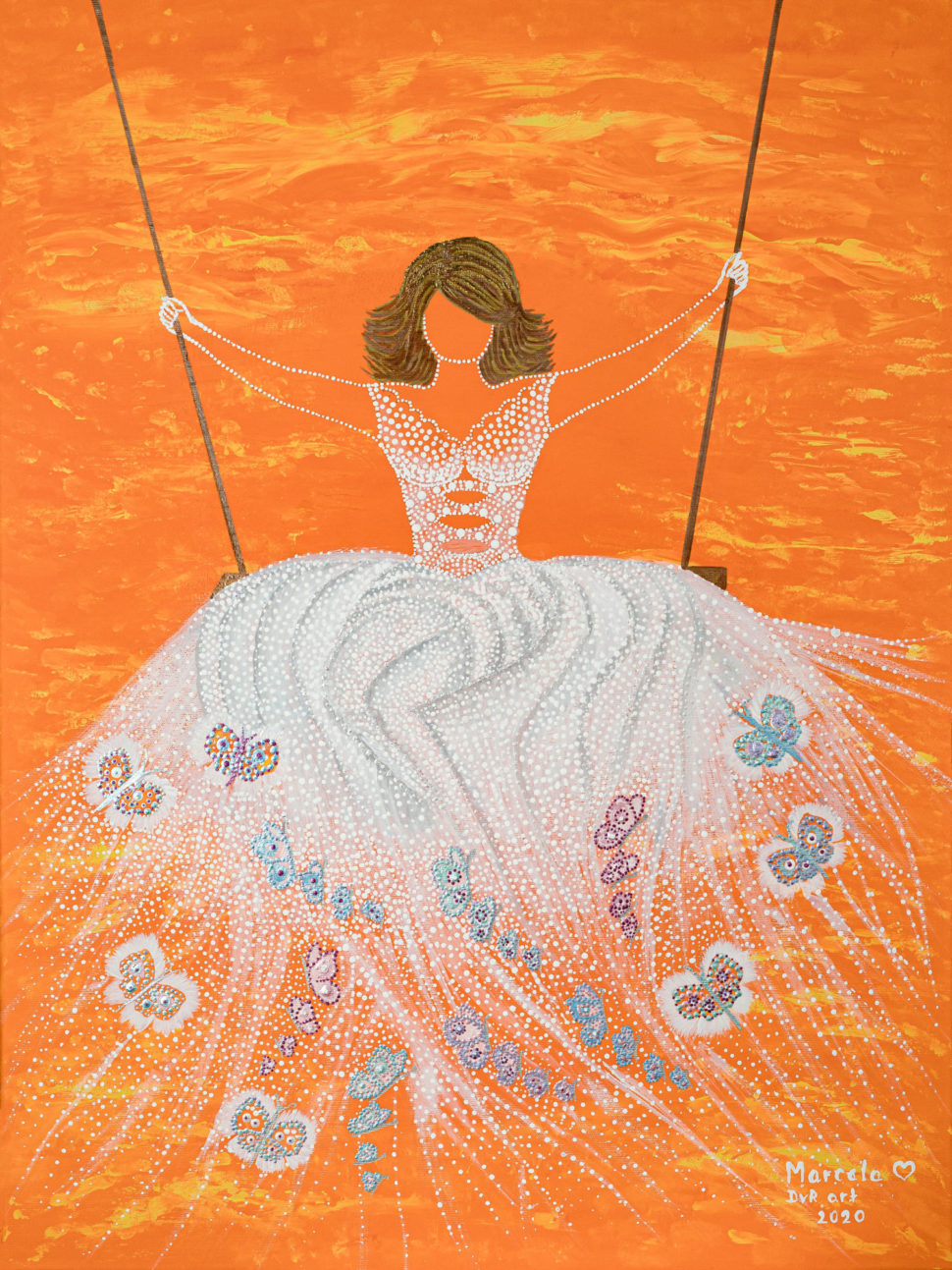 VIII. Bohyně radosti plátno 60x80 akryl, hodnota originálu 20 000,-Kč